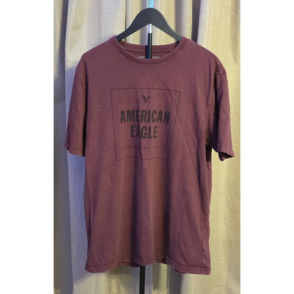American Eagle Super Soft Standard Fit T-Shirt Men's Size Large Maroon